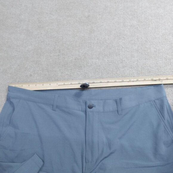 Free Fly Shorts 42 Blue Solid Organic Cotton Poly Spandex Chino Performance - Picture 5 of 9